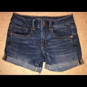 American Eagle super stretch Midi Jean Shorts Sz 2